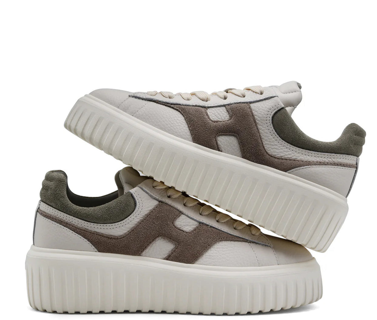 Hogãn donna beige e fango