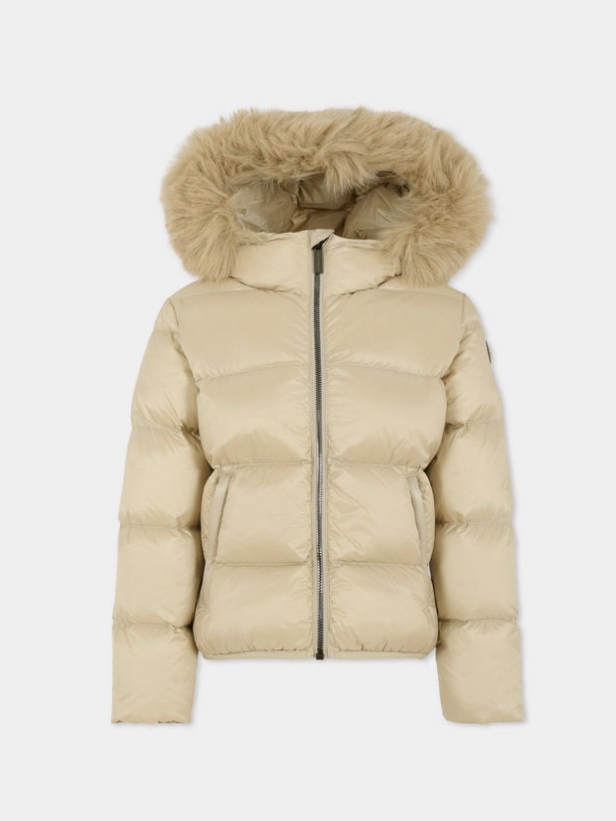 COLMAR DONNA CORTO BEIGE CON PELLICCIA
