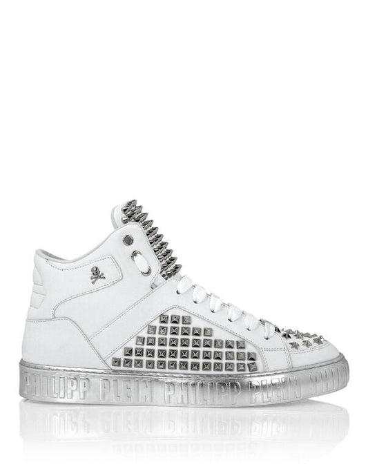 Nappa Leather Mid-Top Sneakers Studs
