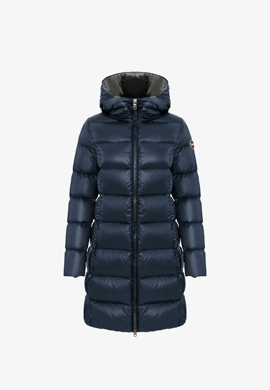 COLMAR DONNA BLU LUNGO CON CAPPUCCIO