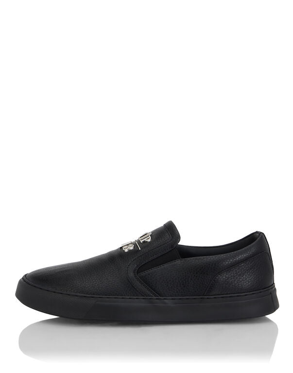 Deer Print Leather Slip On