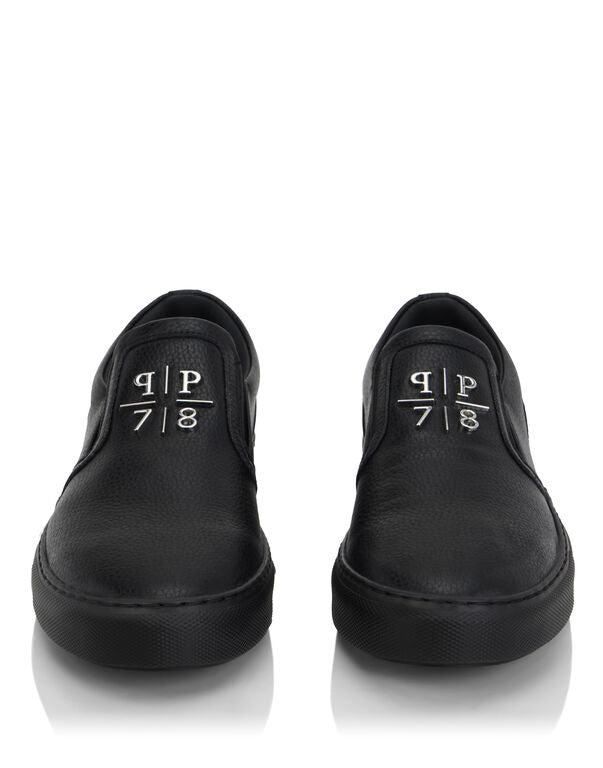Deer Print Leather Slip On