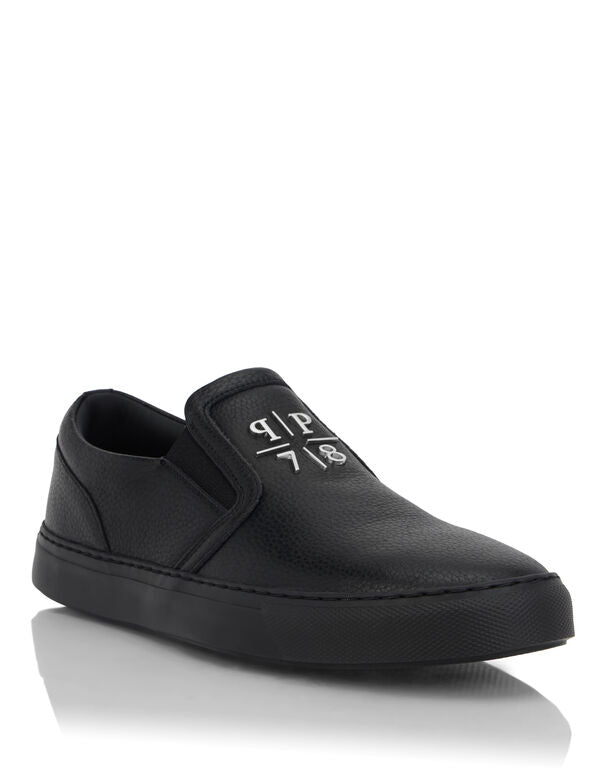 Deer Print Leather Slip On