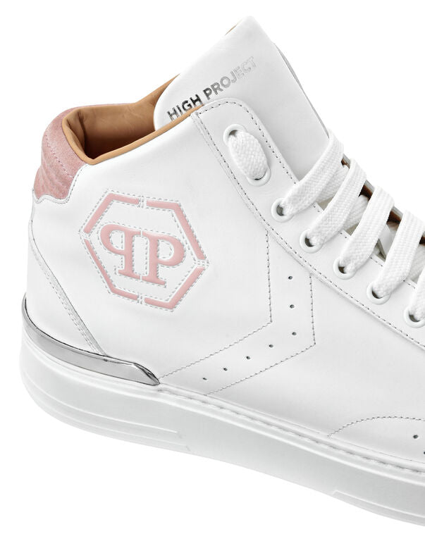 Leather Mid-Top Sneakers Hexagon